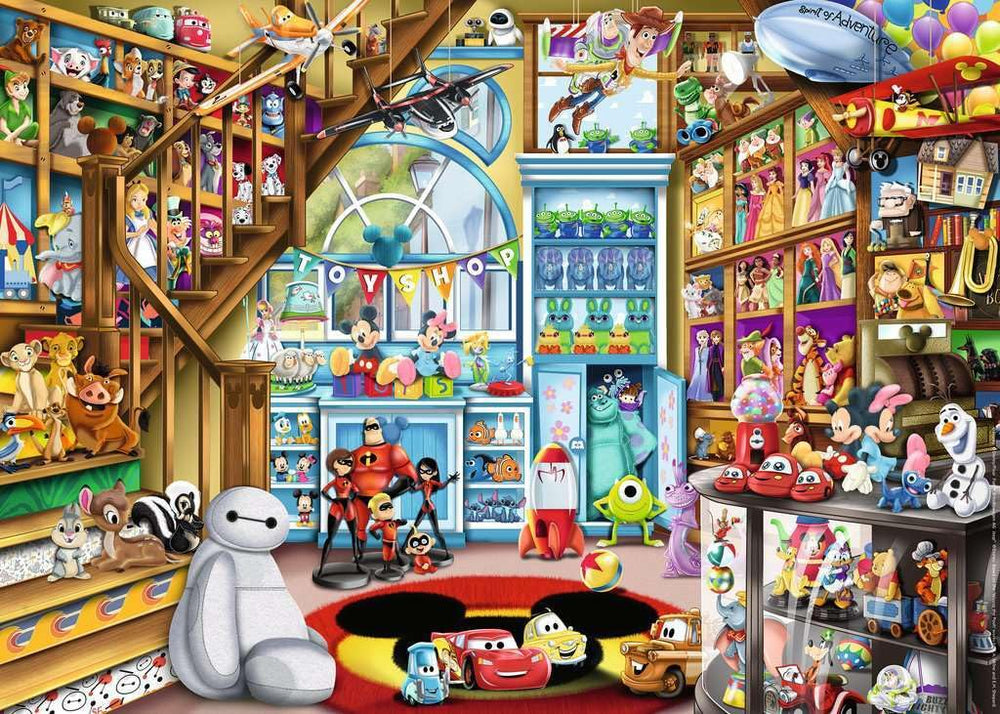 Ravensburger Disney-Pixar Toy Store puzzle pieces with Softclick fit for satisfying assembly