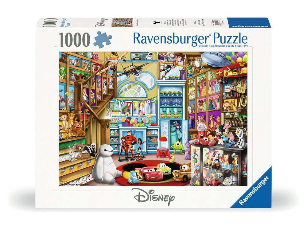 Ravensburger Disney-Pixar Toy Store Scene puzzle enhances focus while offering cozy, screen-free family time