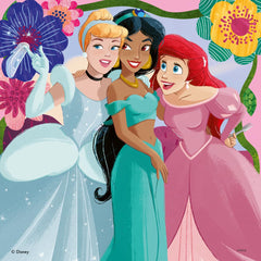 Ravensburger princess puzzle pieces closeup showcases durable, interlocking pieces for easy assembly.