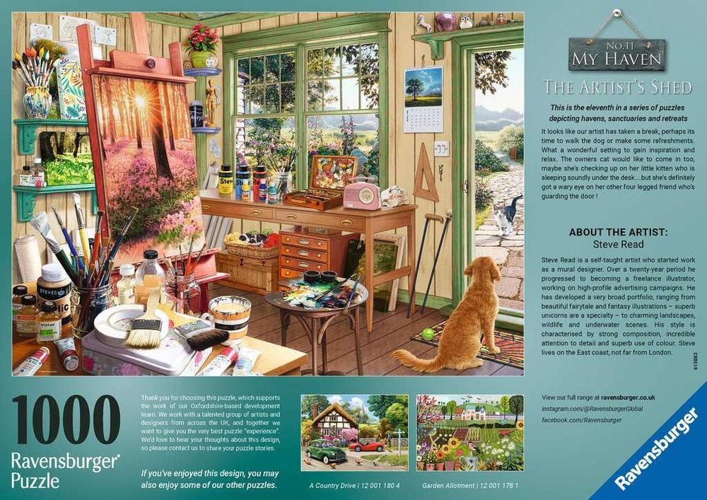 Ravensburger eco-friendly blueboard keeps the puzzle sturdy with recycled materials.