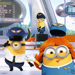 Ravensburger Funny Minions puzzle trio matte finish: bright colors resist glare during play.