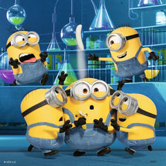 Ravensburger Funny Minions puzzle trio with full-size guide: helps kids learn assembly steps.