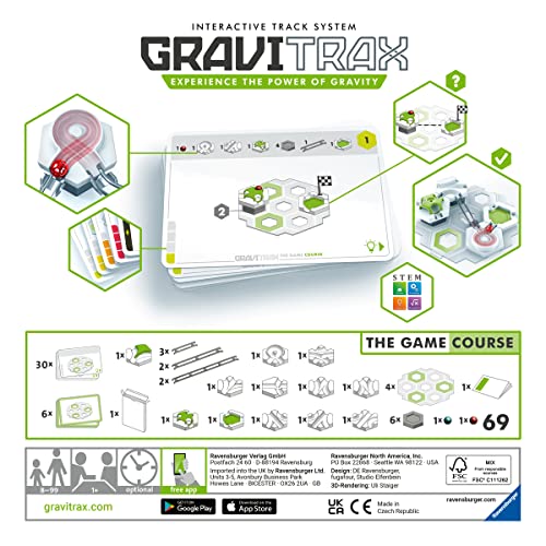 Ravensburger GraviTrax finish tile marks the route's end, helping complete your marble challenge.