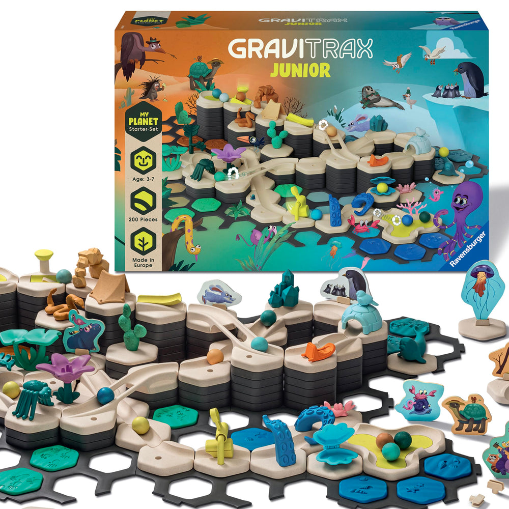 Ravensburger GraviTrax Junior XXL My Planet front view for gravity-based play