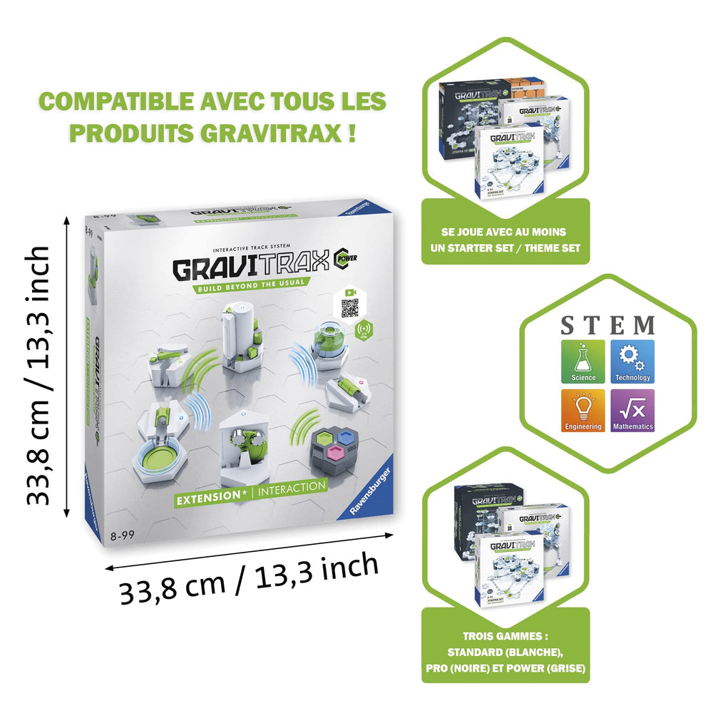 Ravensburger Gravitrax Power Extension Interaction compatibility with other sets for expanded play.