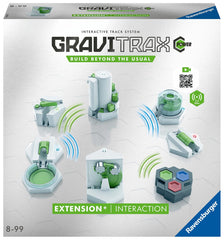 Ravensburger Gravitrax Power Extension Interaction pieces laid out for extended marble runs.