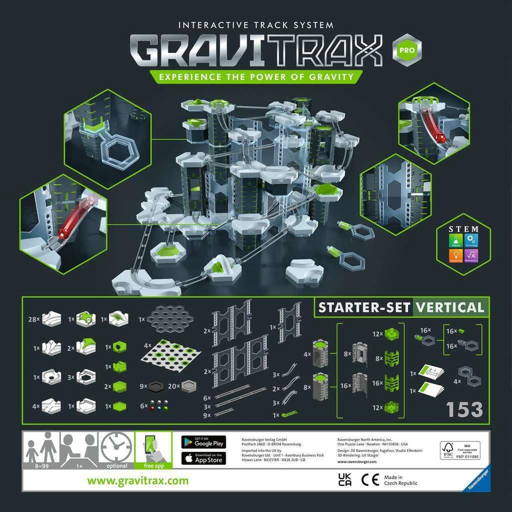 Ravensburger GraviTrax Pro vertical set pillars enable sturdy three-dimensional builds.