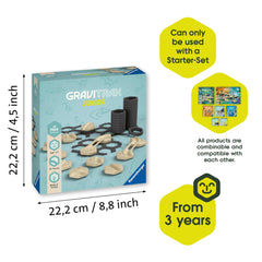 Ravensburger GraviTrax wood bioplastic pieces support sustainable, durable play
