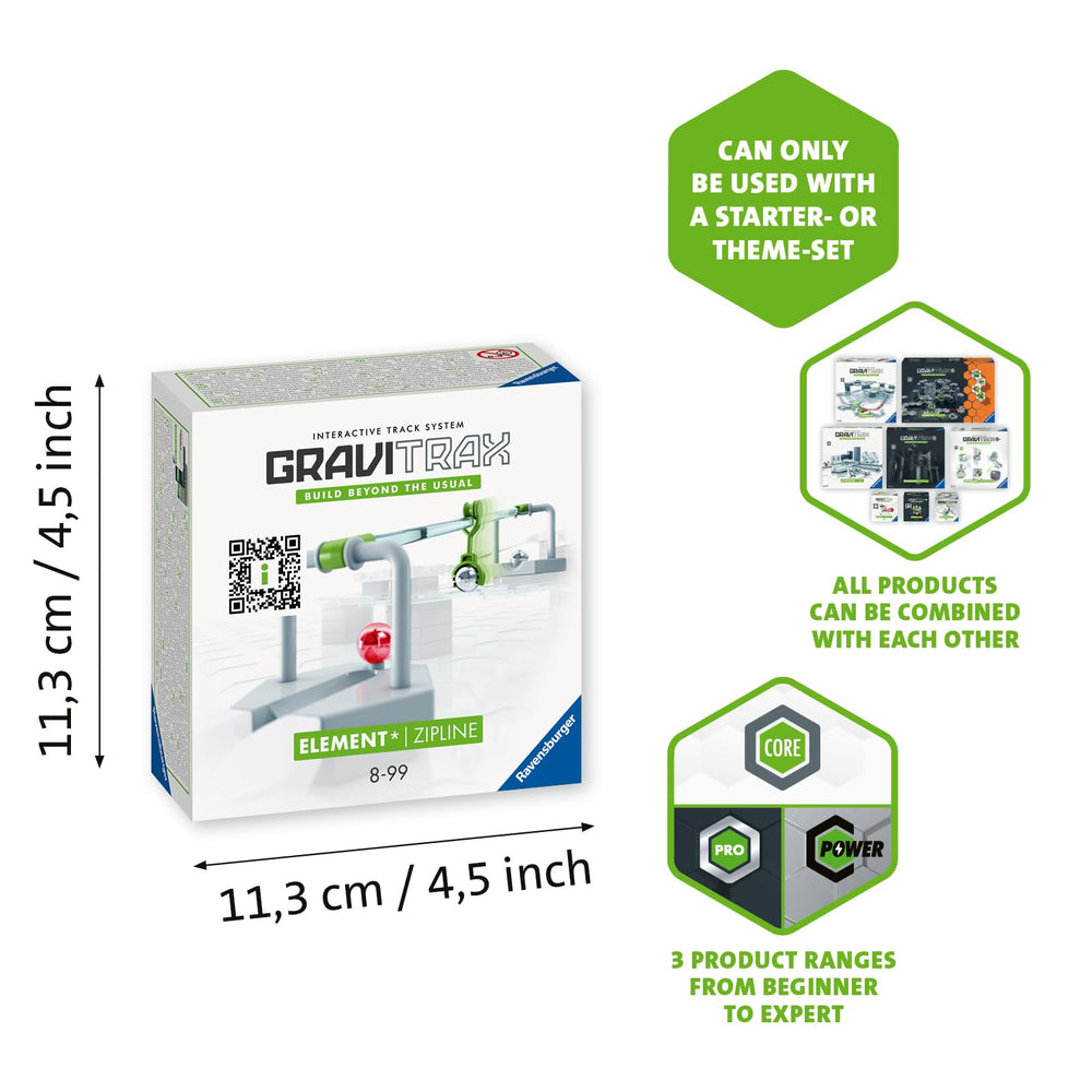 Ravensburger GraviTrax Zipline bracket system stabilizes the gondola for smoother rides