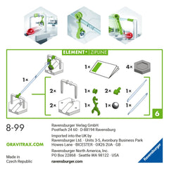 Ravensburger GraviTrax Element Zipline overcomes height differences with a gradient