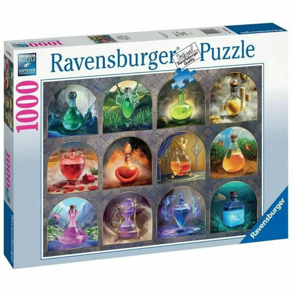 Ravensburger Magical Potions flasks showcase vivid colors for immersive puzzling.