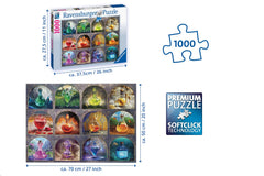 Ravensburger Magical Potions ornate vials invite careful, detail-focused puzzling sessions.
