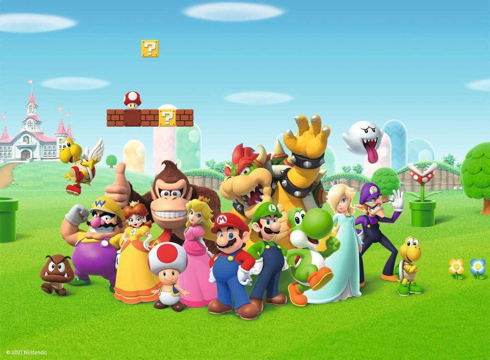 Ravensburger Mario time assembly image shows easy handling for budding puzzlers