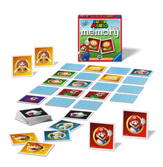 Ravensburger Memory Super Mario box and components ready for travel and screen-free play