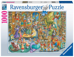 Ravensburger Midnight at The Library puzzle pieces arranged to interlock smoothly for a satisfying challenge