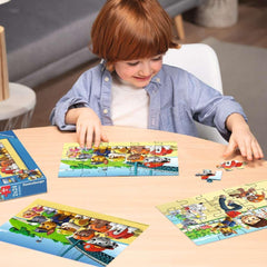 Ravensburger Paw Patrol puzzle design with bright, color-rich visuals to spark imagination.