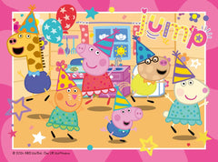 Ravensburger Peppa Pig puzzle four-pack poster inside helps kids connect themes