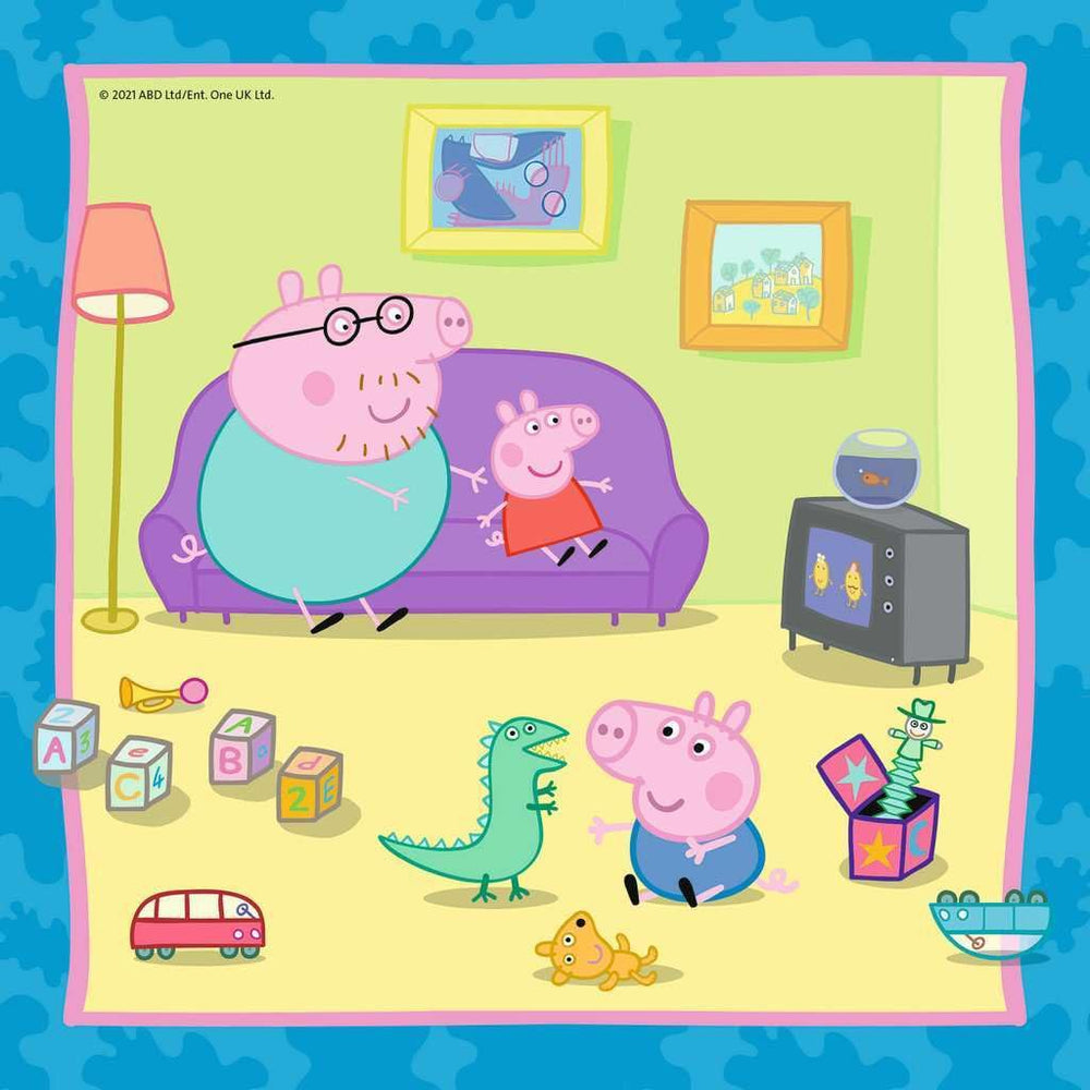 Ravensburger Peppa Puzzle child at table enjoying hands-on learning and concentration