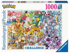 Ravensburger Pokémon 1000-piece challenge puzzle scene for a focused family puzzle session.