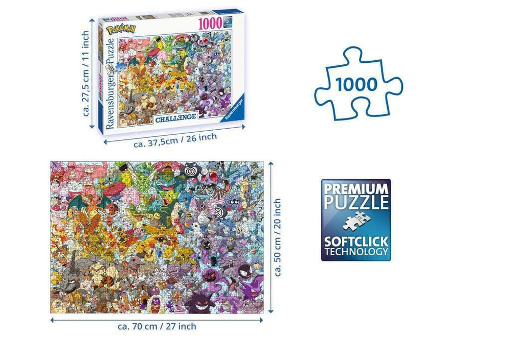 Ravensburger Pokémon Clefairy Jigglypuff scene with soft colors inviting relaxed puzzling.
