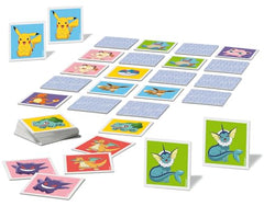 Ravensburger Pokemon Mini Memory Game setup on a table for family or solo play.