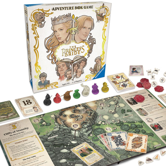 Ravensburger Princess Bride Adventure Book board opens a chapter-driven quest setup for players