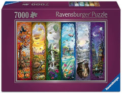 Ravensburger Six Portals puzzle artwork closeup, vibrant imagery to spark focus and conversation.