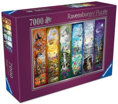 Ravensburger Six Portals puzzle interlocking-fit closeup, precise pieces for a satisfying, snug assembly.