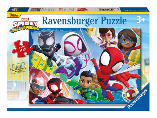 Ravensburger Spidey 35-piece puzzle for kids with vibrant colors and easy-fit pieces