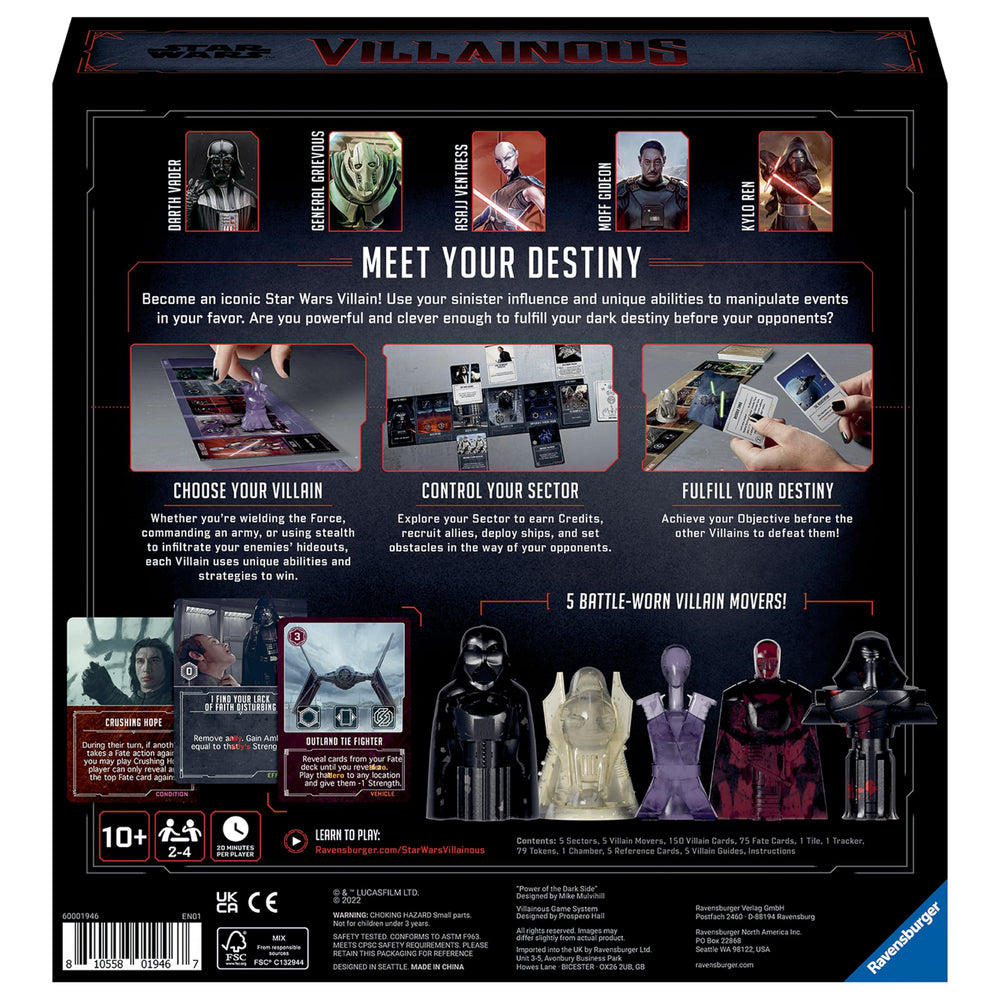 Luke Skywalker hero card complements Ravensburger Villainous for dynamic duo play.