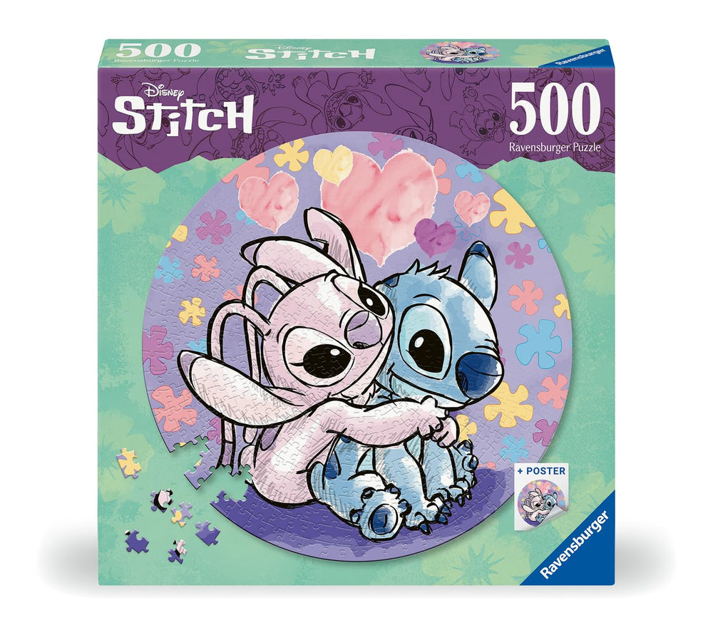 Ravensburger Stitch unique pieces interlock to reduce frustration during family puzzles