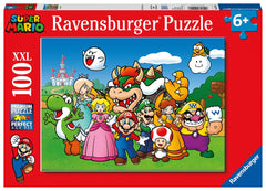 Ravensburger Super Mario 100-piece XXL puzzle featuring classic characters for focused play.