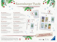 Ravensburger winter scene 03: gentle snowfall with warm lights to invite mindful play.