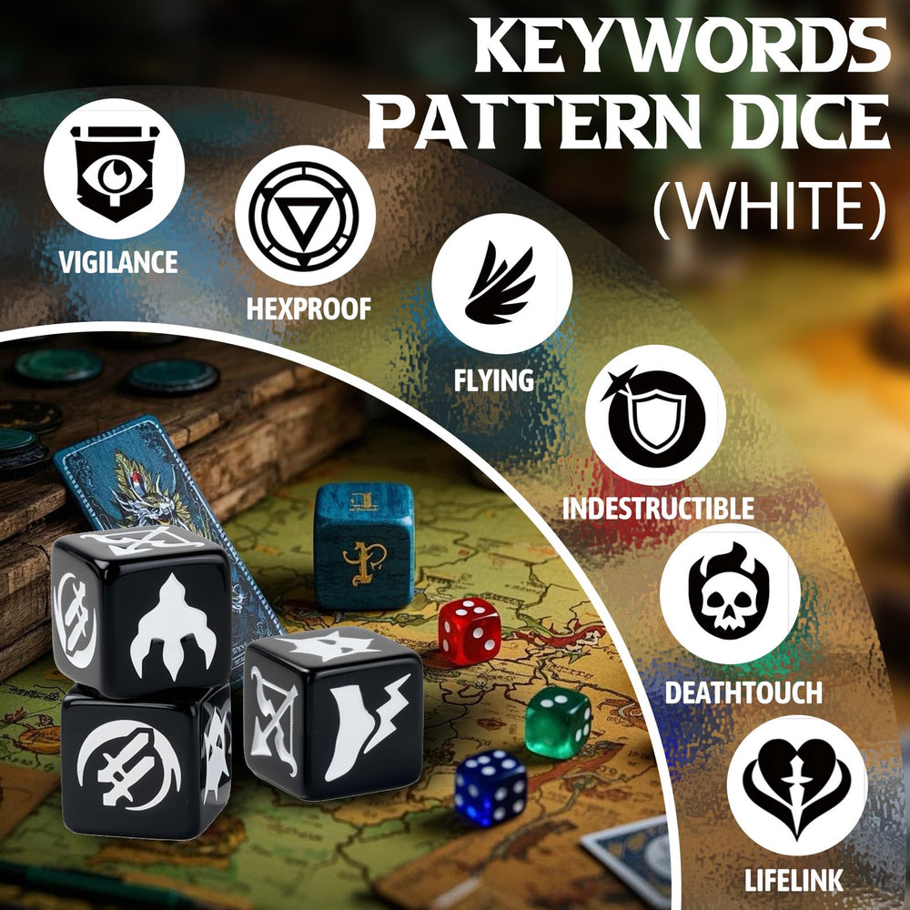 Ravonixis MTG dice pattern hexproof for clear protection cues during play