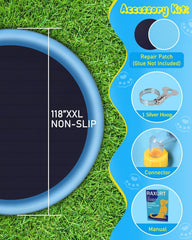 Raxurt Splash Pad 0.55mm thick material for durable use.