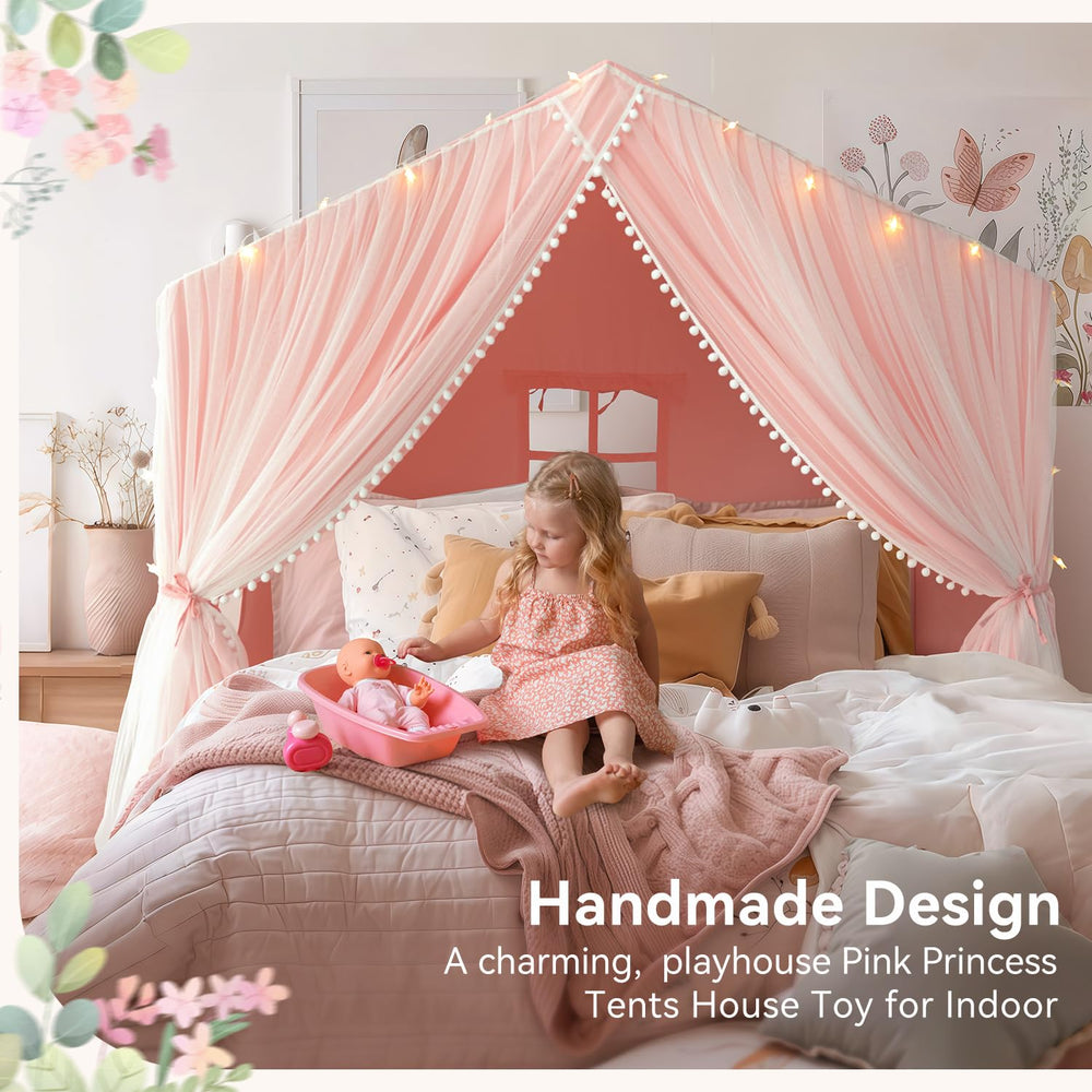 Razee indoor playhouse with soft curtains creates a secure hideaway.