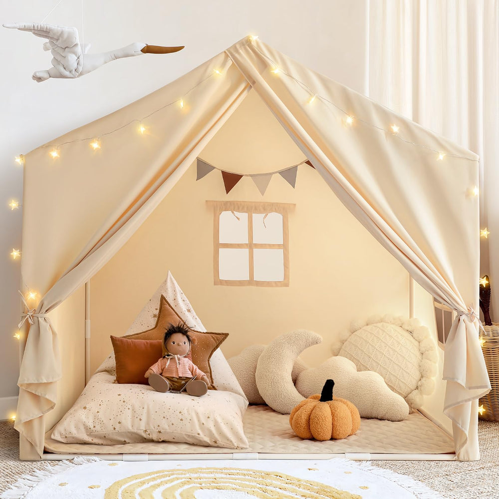 Razee kids play tent with padded mat for spacious indoor fun.