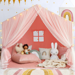 Razee kids tent with mat offers a cozy princess play space.