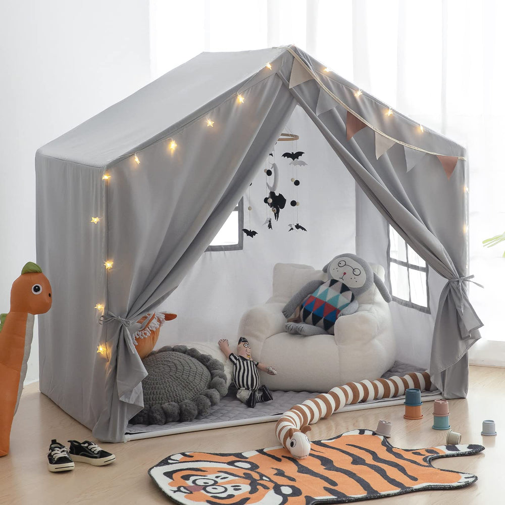 Razee playhouse gray folded storage option for compact packing