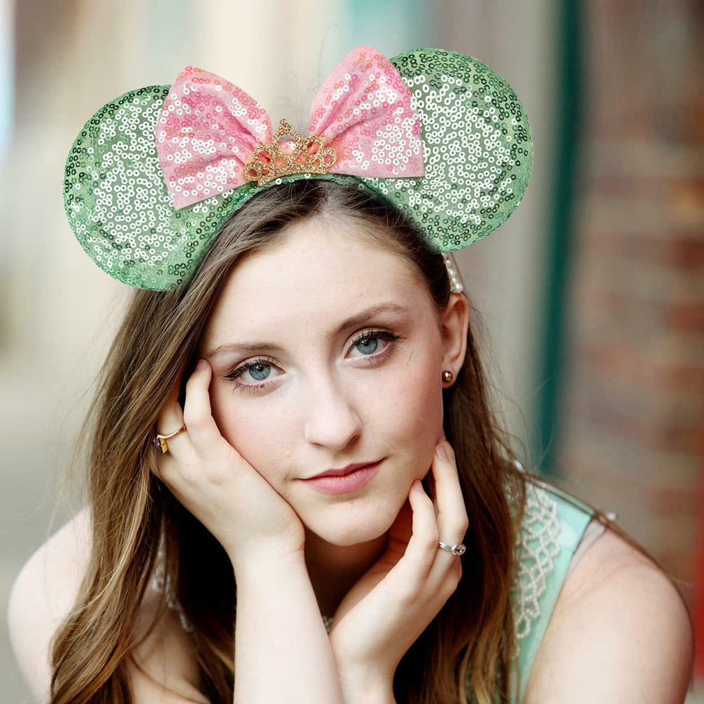 RAZKO headband features 3.5-inch ears and 5-inch bow for sparkle