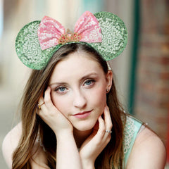RAZKO headband features 3.5-inch ears and 5-inch bow for sparkle
