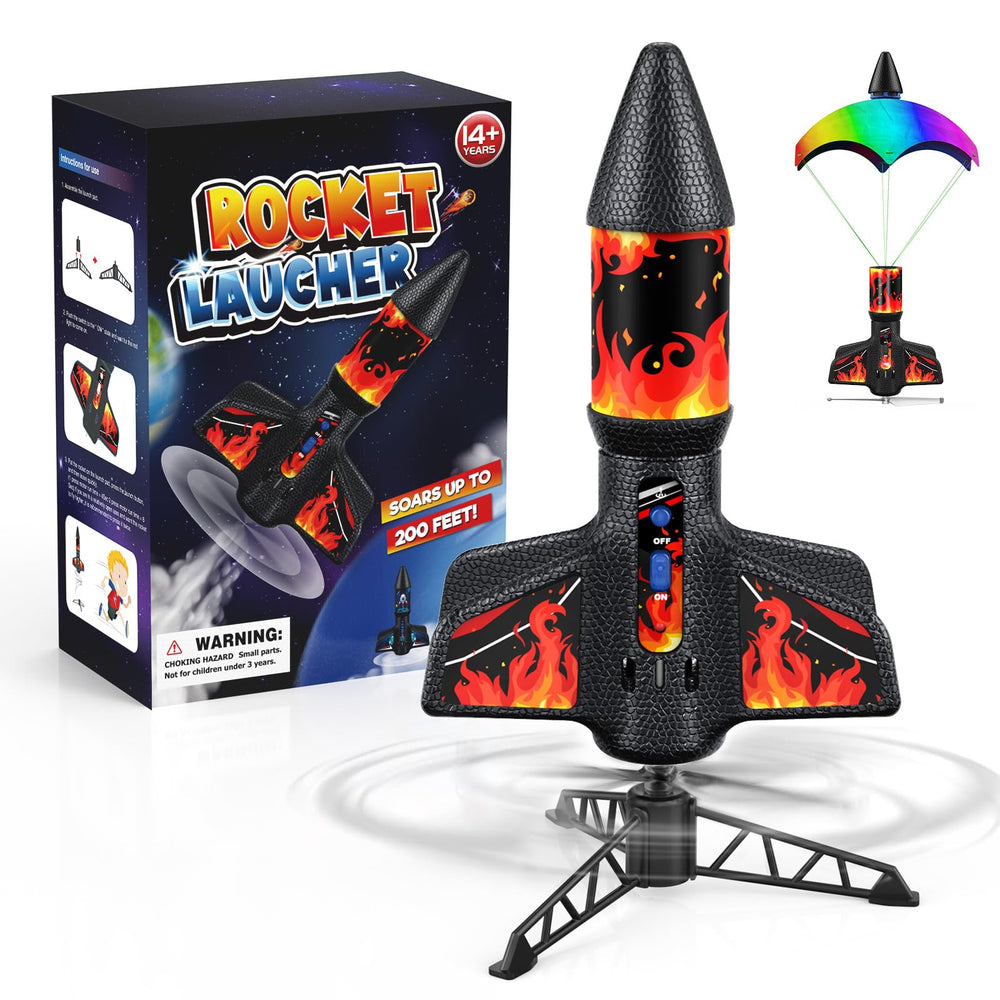 Rceico Rocket Launcher with night lights for easy dusk launches.