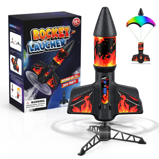 Rceico Rocket Launcher with night lights for easy dusk launches.