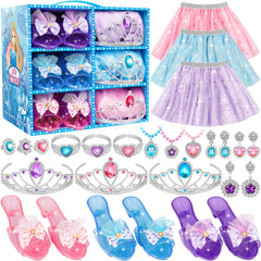 Rcovasc princess dress-up set includes skirts and shoes for imaginative play.