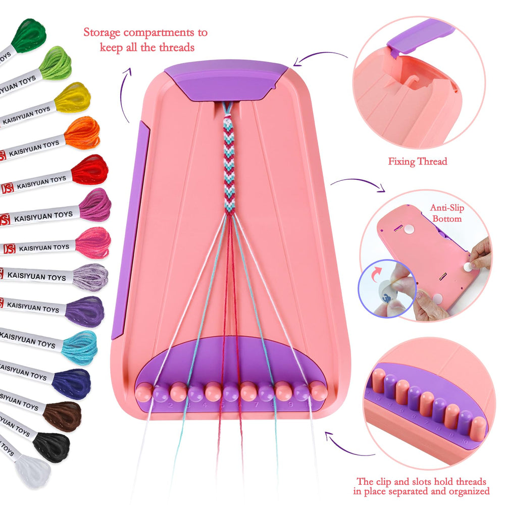 Rdfmy bracelet-making kit includes letters beads and buttons for personalized designs.