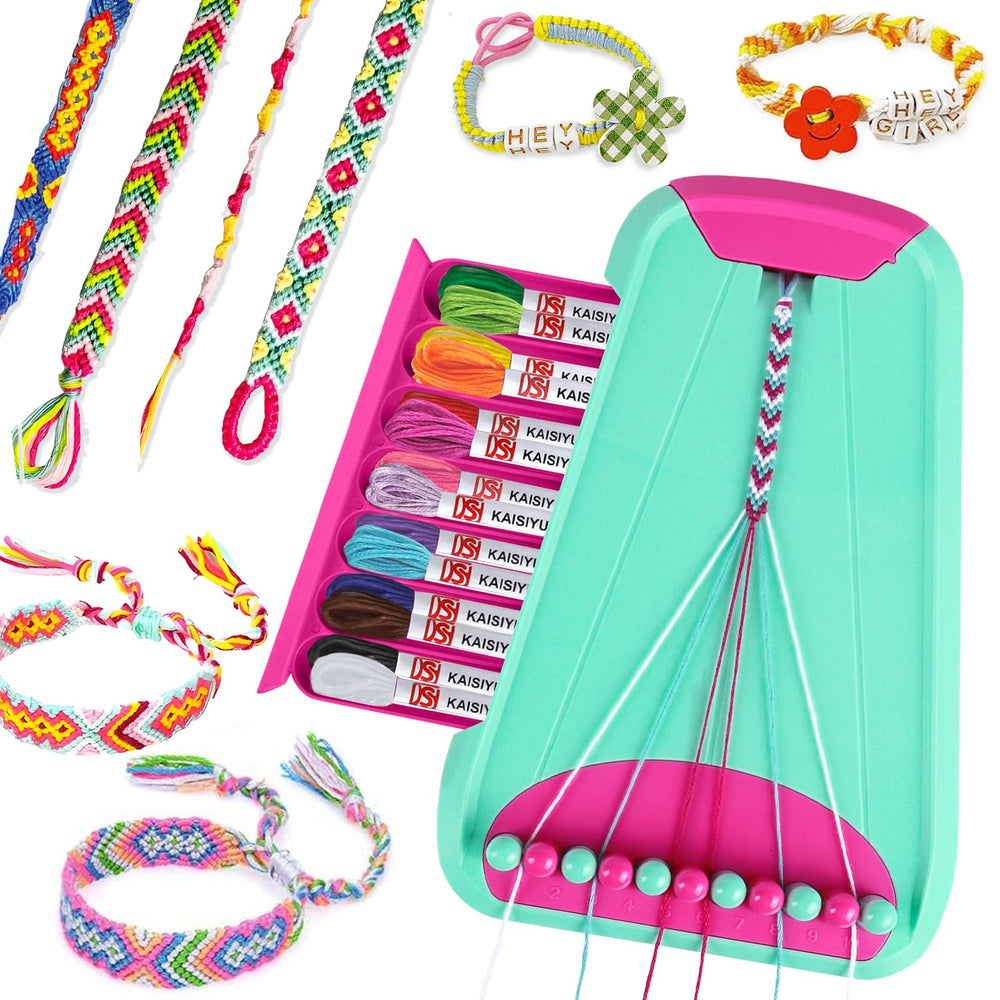 Rdfmy friendship bracelet kit green cover for easy setup and kid-friendly crafting