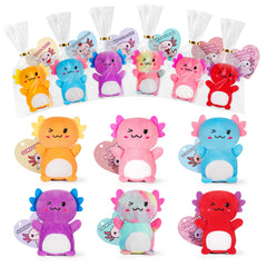 Rdogeia axolotl plush with a winking face for playful valentines