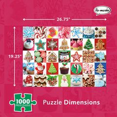 Re-Marks Holiday Treats Puzzle assembled size 26.75 by 19.25 inches for family evenings