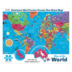 Re-Marks World Map Deluxe Puzzle shown for family learning and mindful play.
