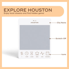 Reach International Outfitters Houston scratch-off card ready to reveal a new Houston adventure